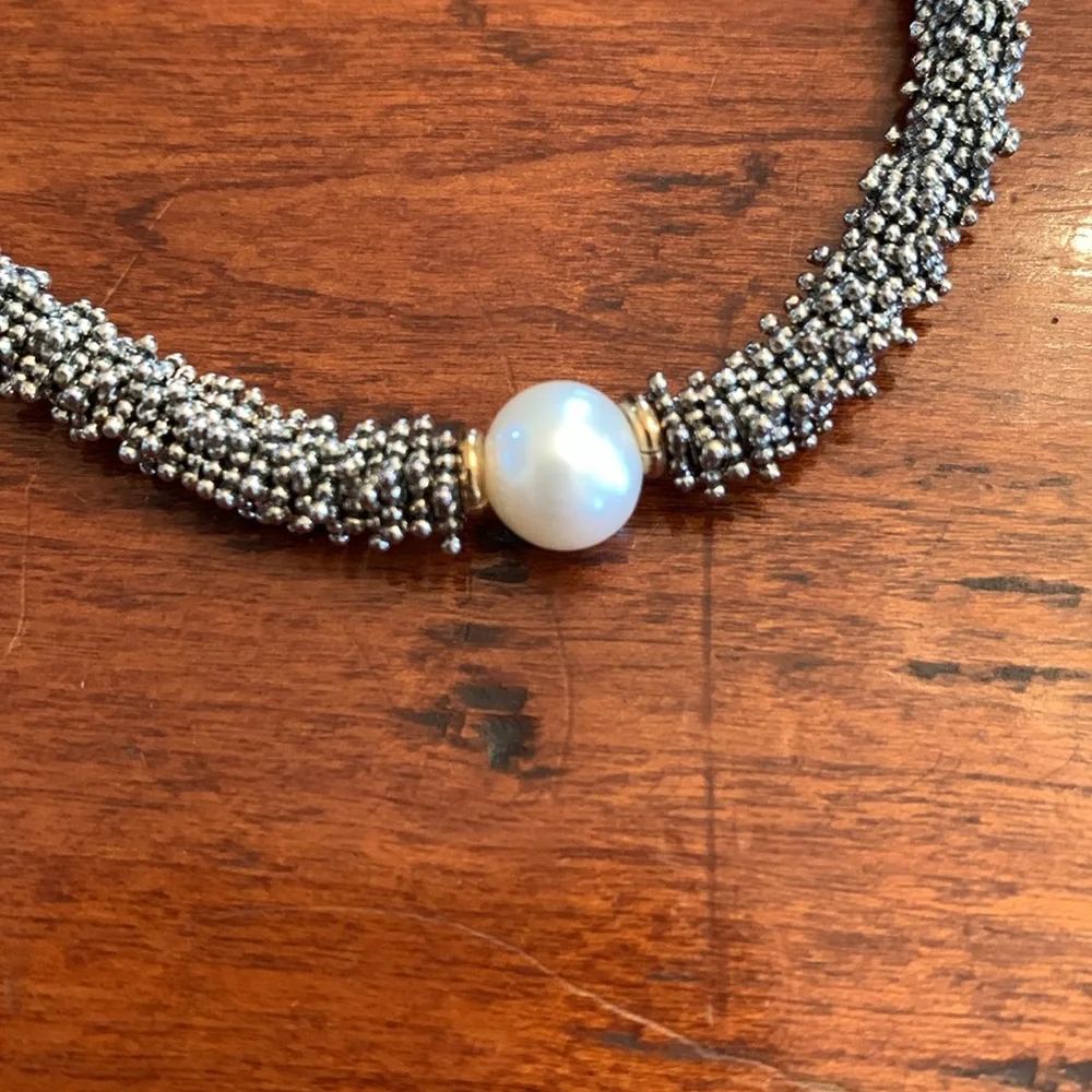 Michael Dawkins Sterling Silver 925 with Solo Pearl Bracelet. - Picture 3 of 6